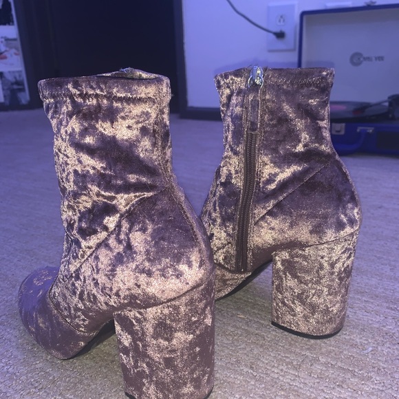 Steve Madden mini boots purple velvet - Picture 3 of 4